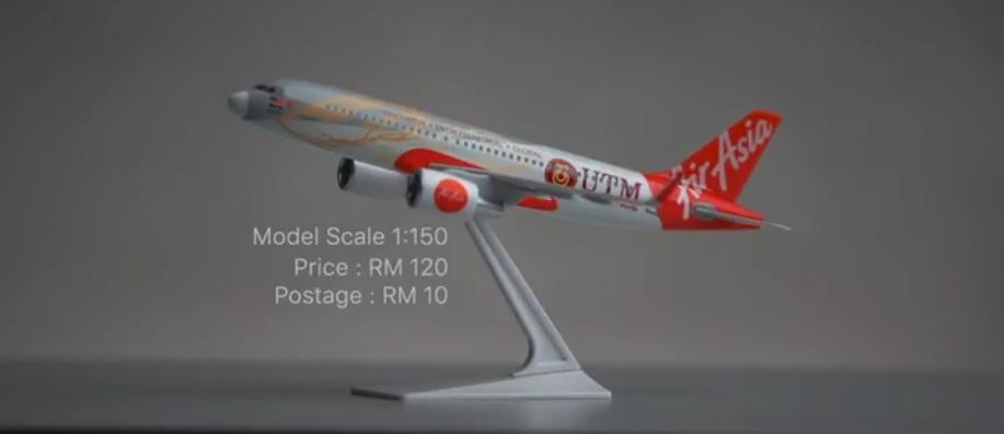 PROMOSI MODEL KAPALTERBANG AIRASIA-UTM LIVERY