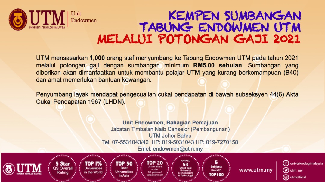 Kempen Sumbangan Endowmen Melalui Potongan Gaji