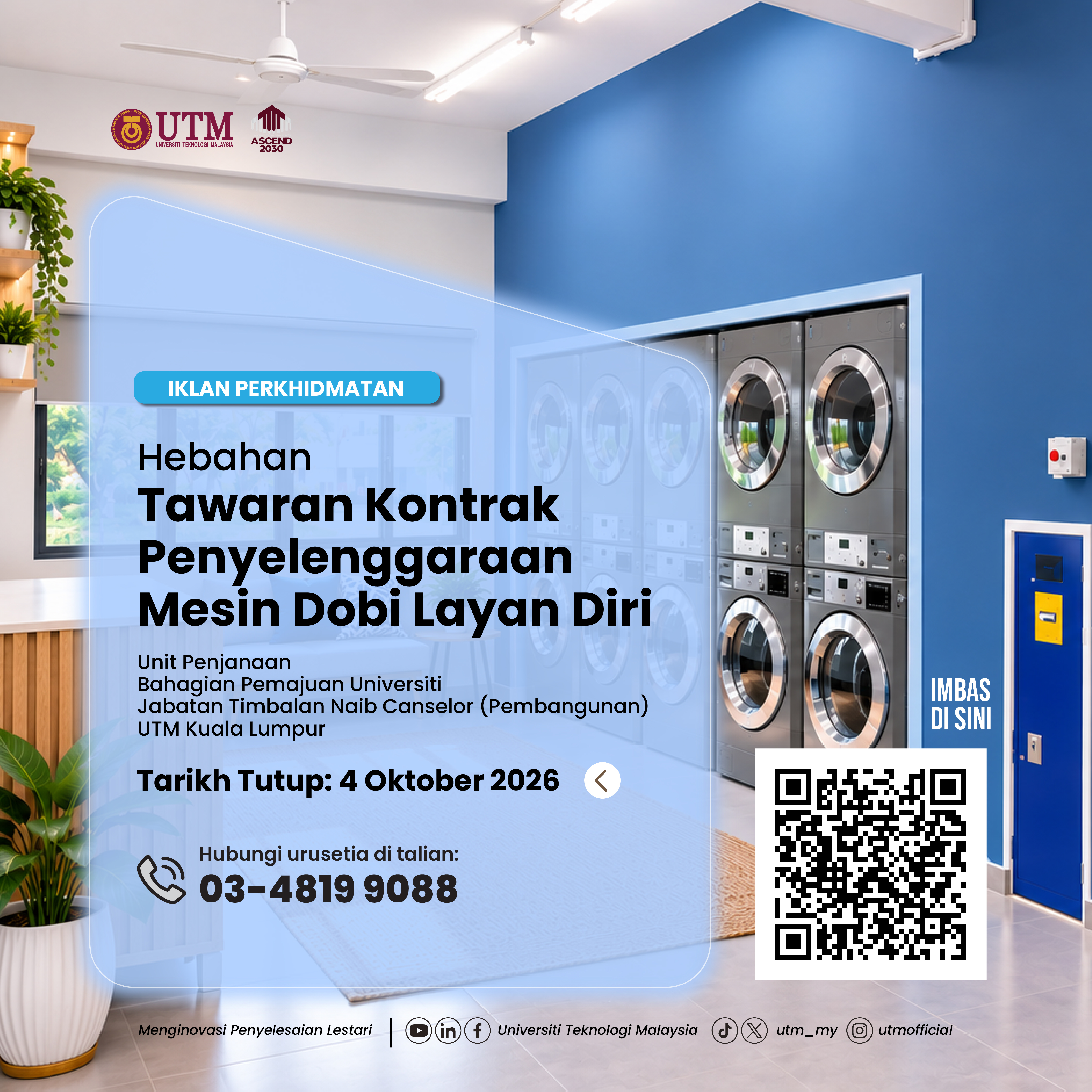 Hebahan Kontrak - Mesin Dobi Layan Diri