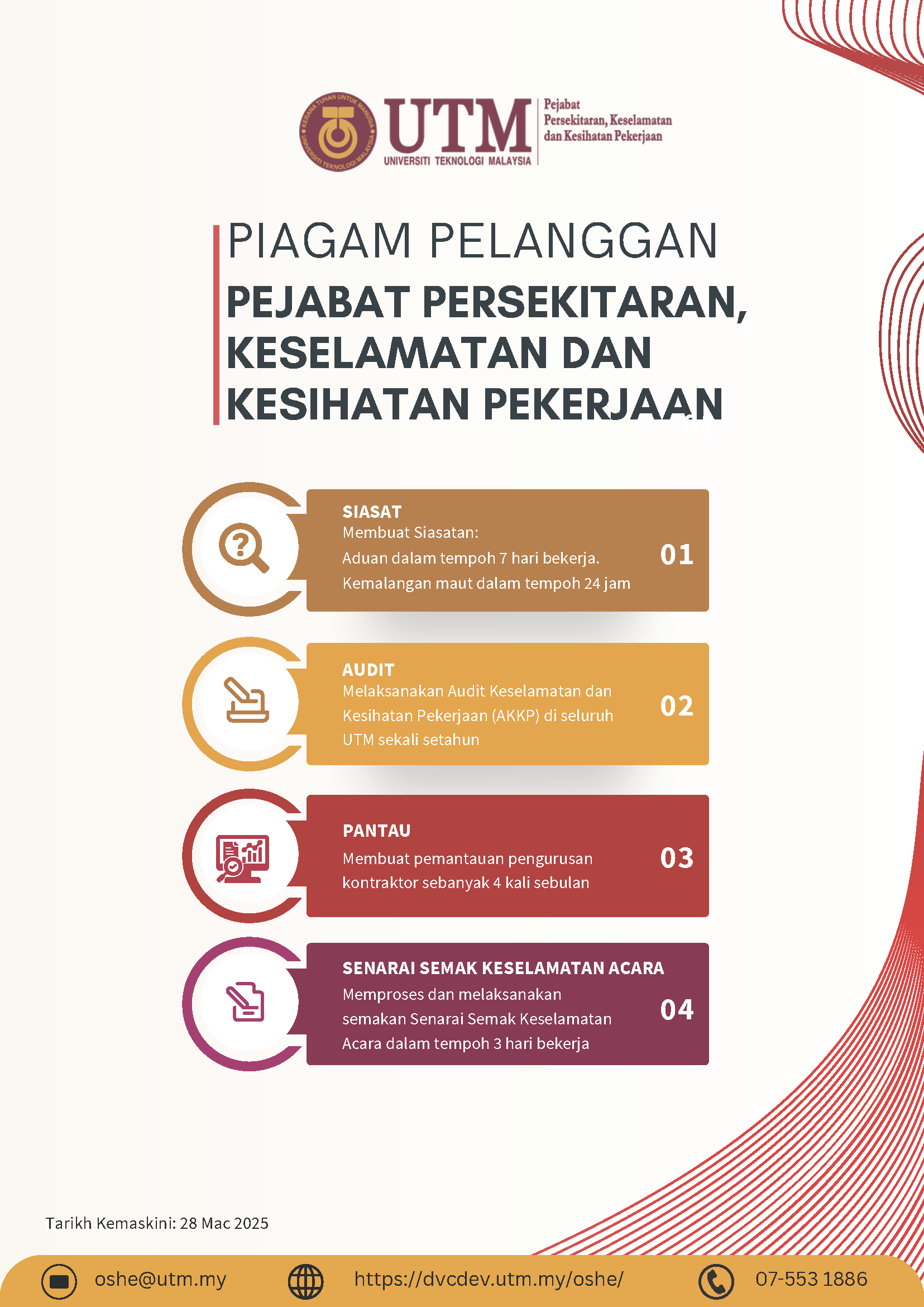 Piagam Pelanggan OSHE UTM 2025