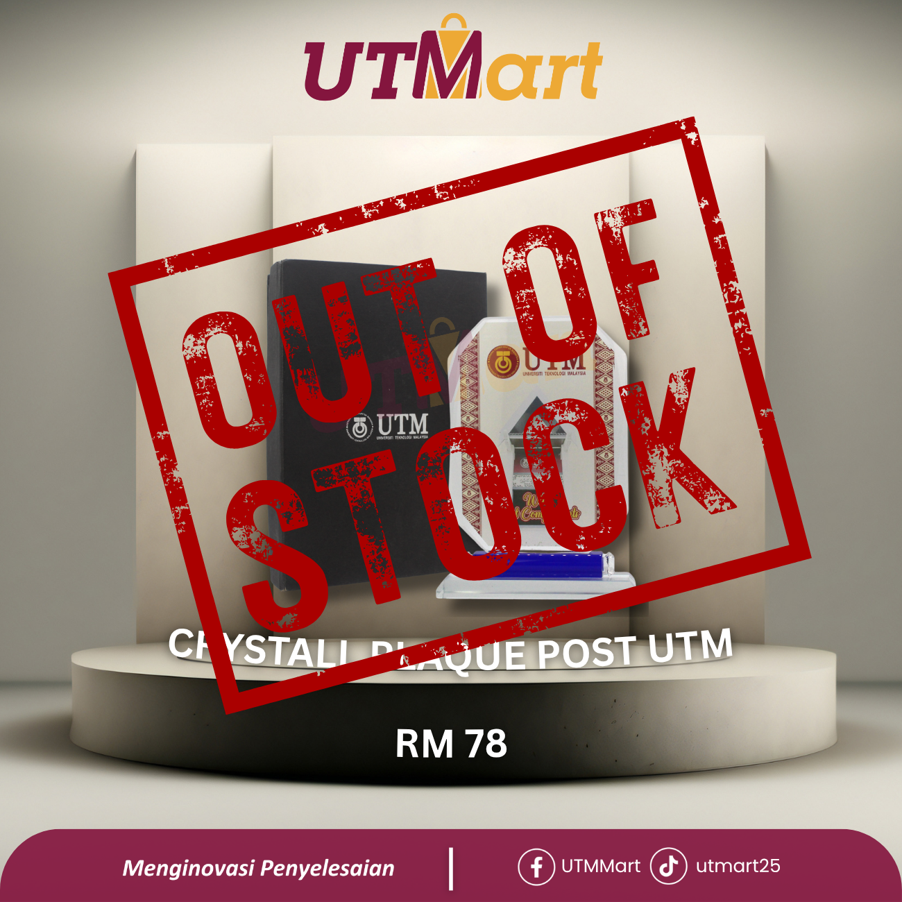 CRYSTALL PLAQUE POST UTM 2025