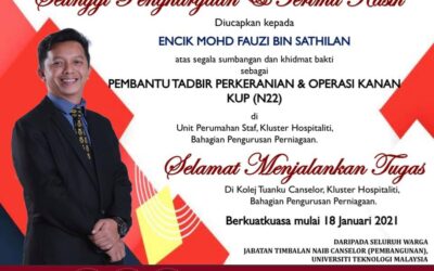 Sekalung Tahniah dan Selamat Datang En Mohd Fauzi Bin Sathilan