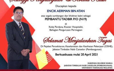 Sekalung Tahniah dan Selamat Datang En Aierman Bin Atan