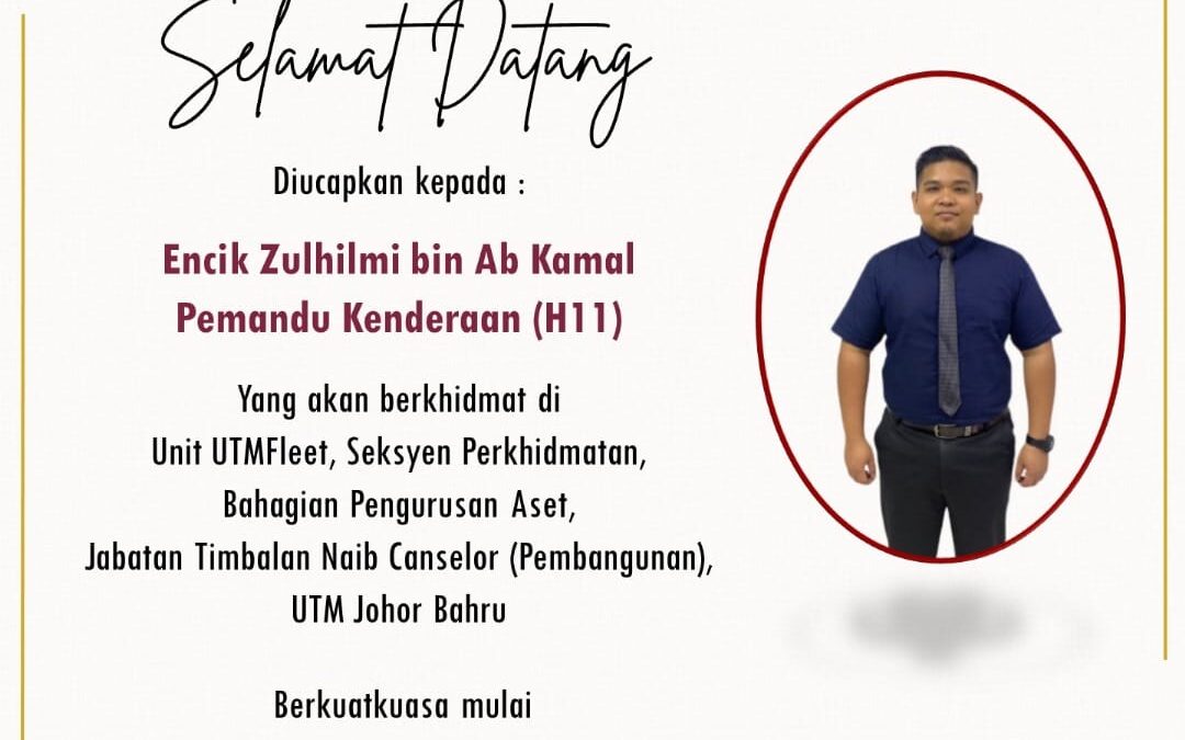 Selamat Datang Encik Zulhilmi bin Ab Kamal