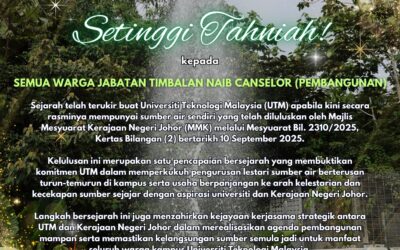 UTM Cipta Sejarah : Sumber Air Sendiri Diluluskan Secara Rasmi