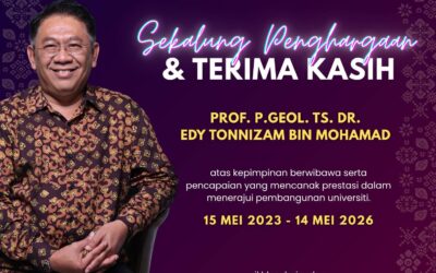 Sekalung Penghargaan dan Jutaan Terima Kasih Prof. P.Geol. Ts. Dr. Edy Tonnizam bin Mohamad